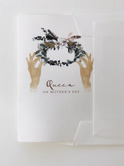 Hand Embroidered Queen on Mother’s Day Garland Card