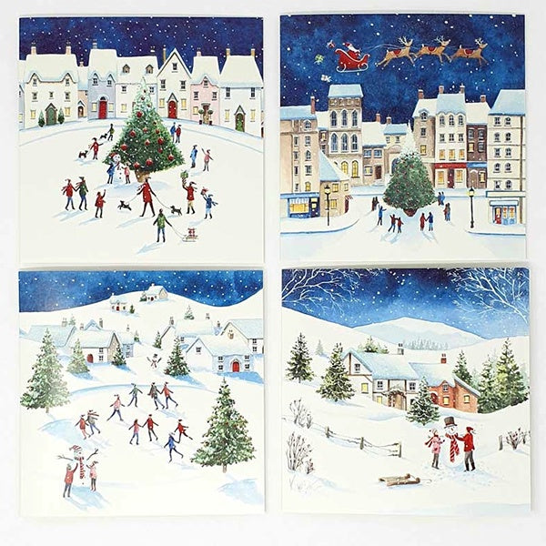 Christmas Village Scenes Card Pack