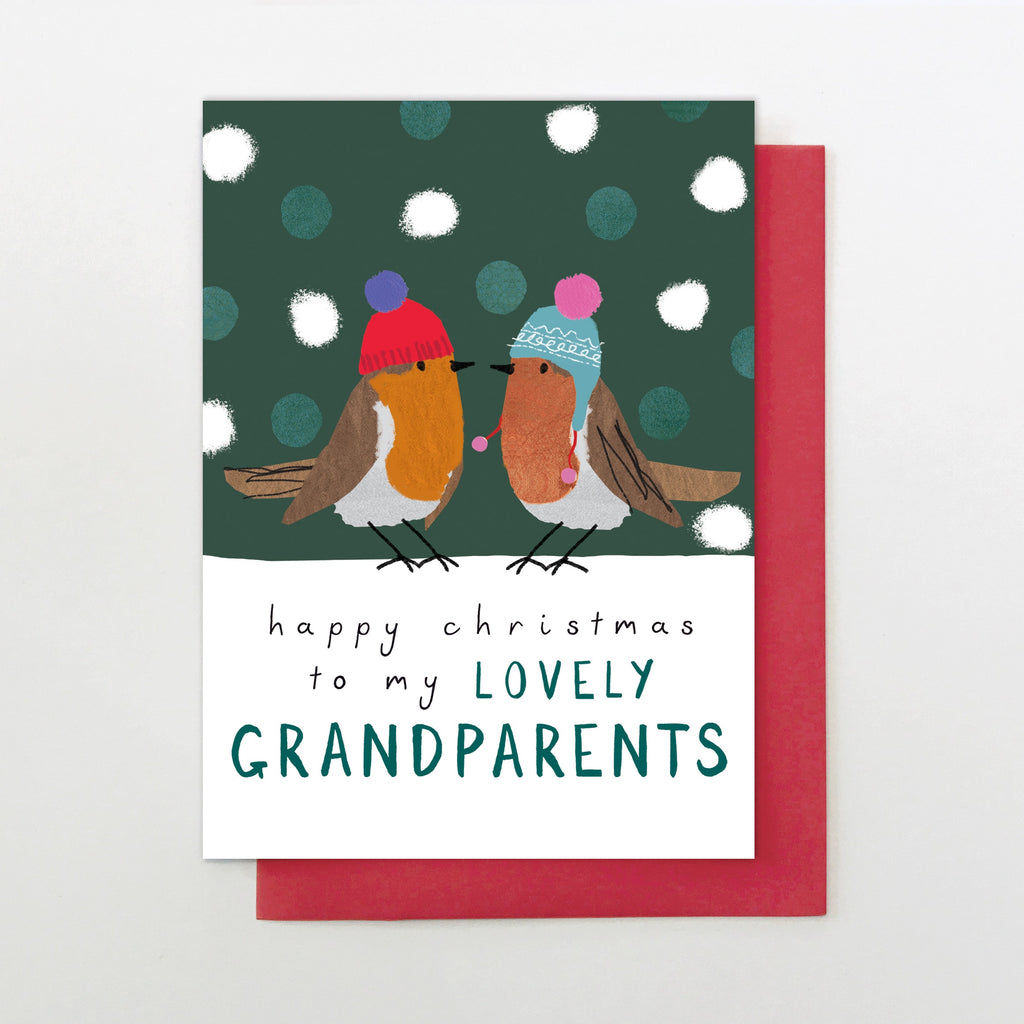 Happy Christmas to my Lovely Grandparent Robins Card