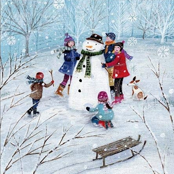 Building A Snowman Pack of 5 Cards