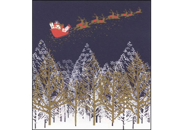 Santa and Reindeers Box of 8 Christmas Cards