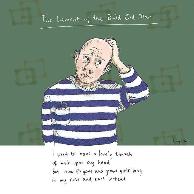 Lament of Bald Old Dad Father's Day Card Green
