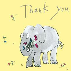 Quentin Blake Elephant Thank You Card