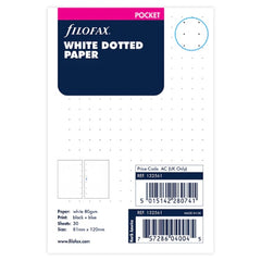 Filofax Pocket White Dotted Note Paper