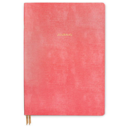 Bonded Leather Journal - Large Pink