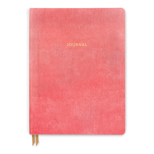 Bonded Leather Journal - Medium Pink