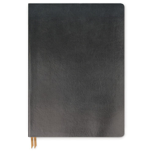 Bonded Leather Journal - Medium Black