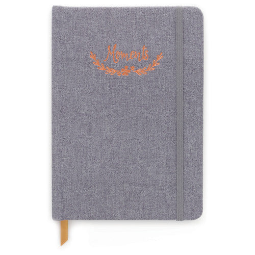 Moments Grey Cloth Notebook
