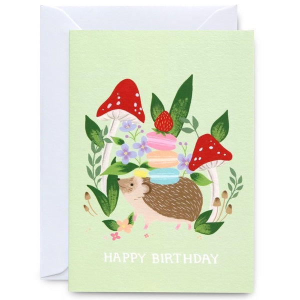 Happy Birthday Hedgehog King Card