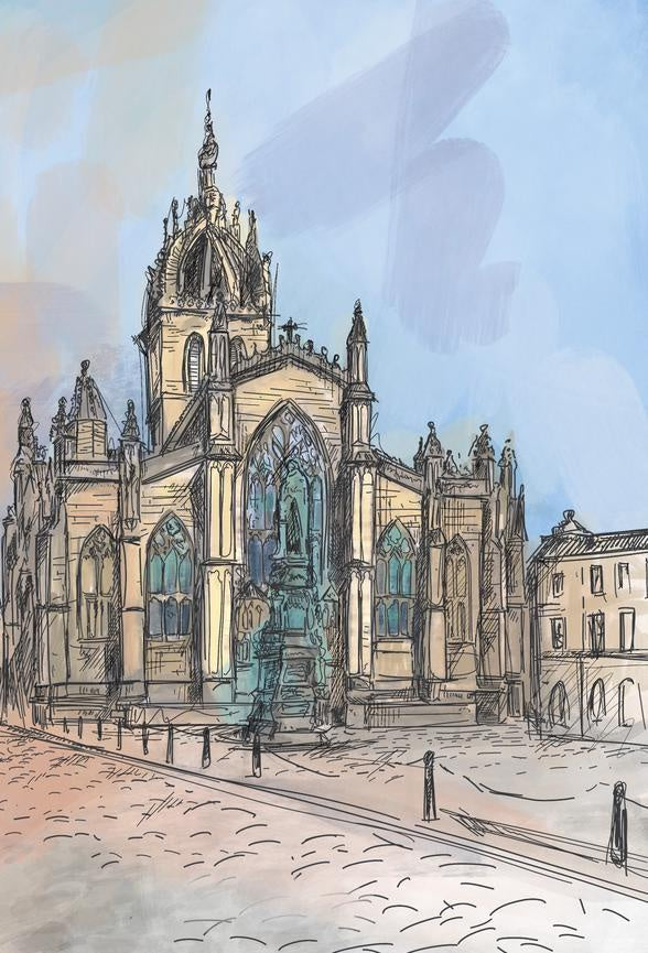St Giles Cathedral & Parliament Square Card