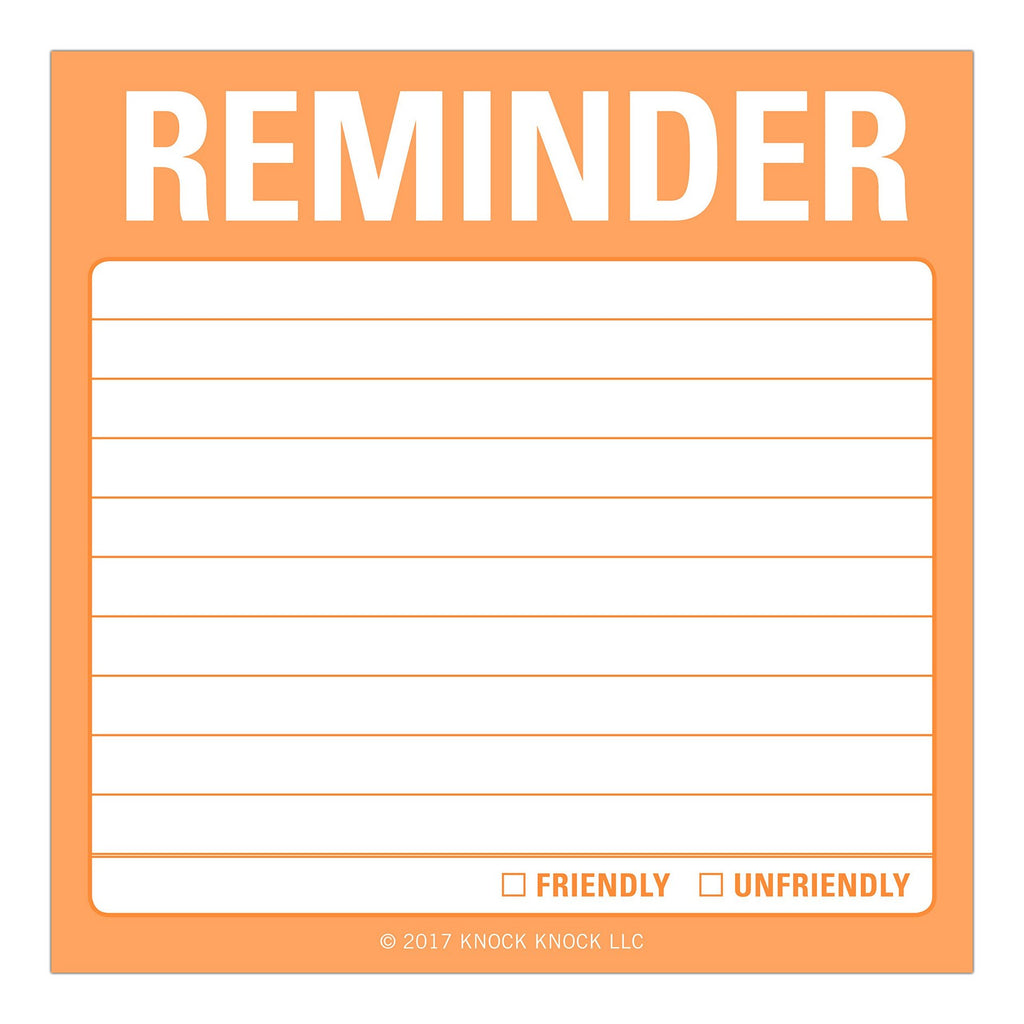 Reminder Sticky Notes