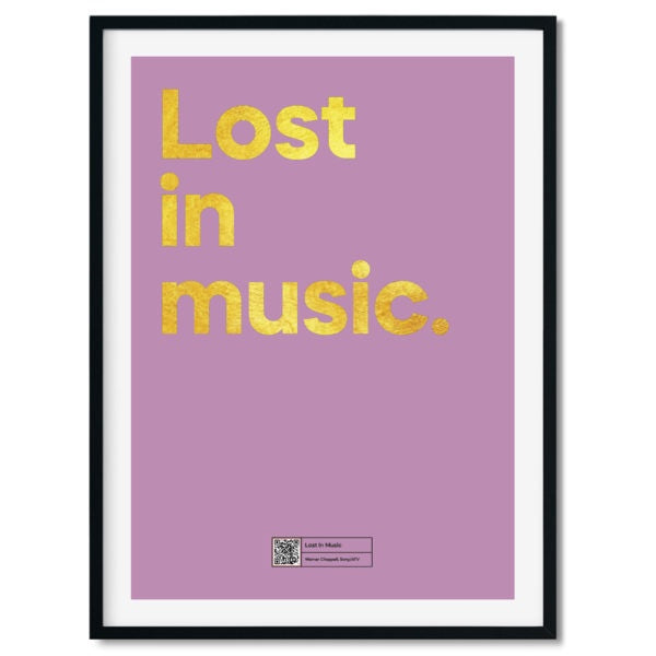 Lost In Music A3 Foil Print