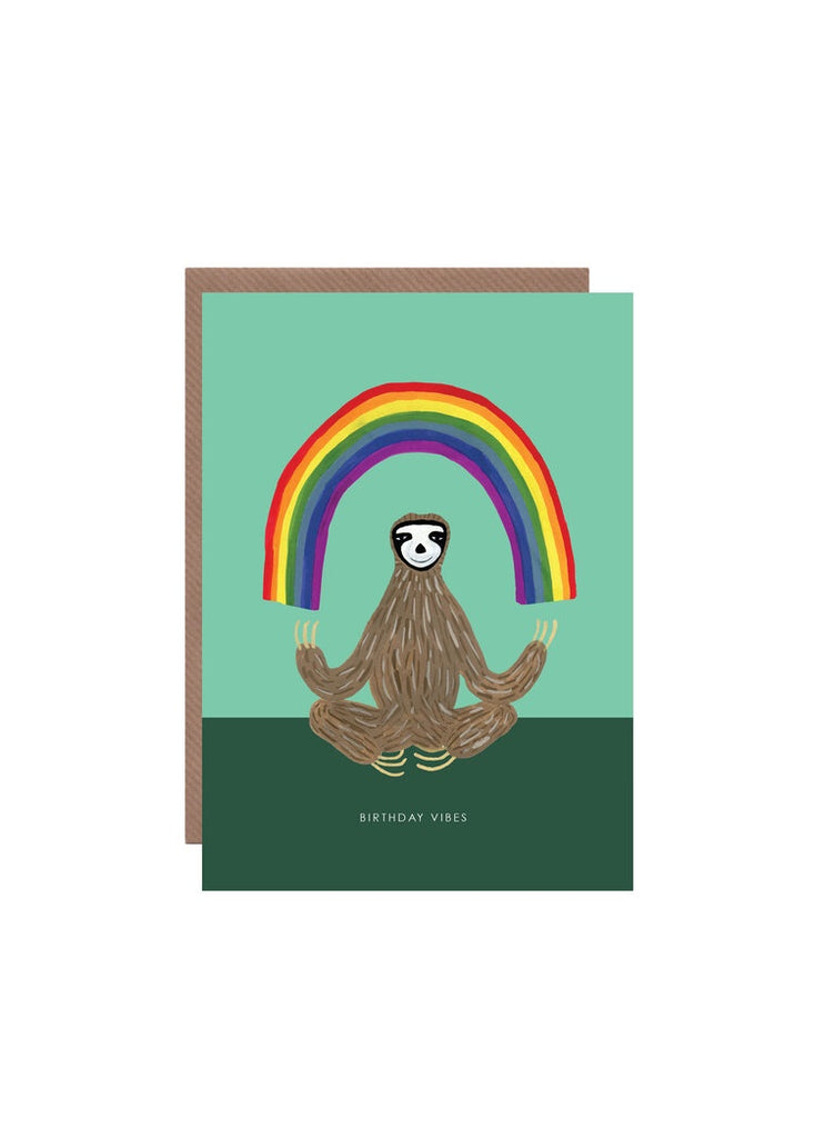 Sloth Birthday Vibes Card
