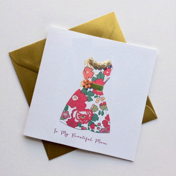To My Beautiful Mum Dress Card