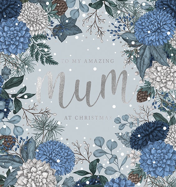 My Amazing Mum Silver Foiled Christmas Card