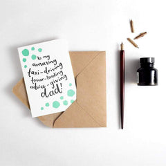 To My Amazing Taxi-Driving Dad Letterpress Card