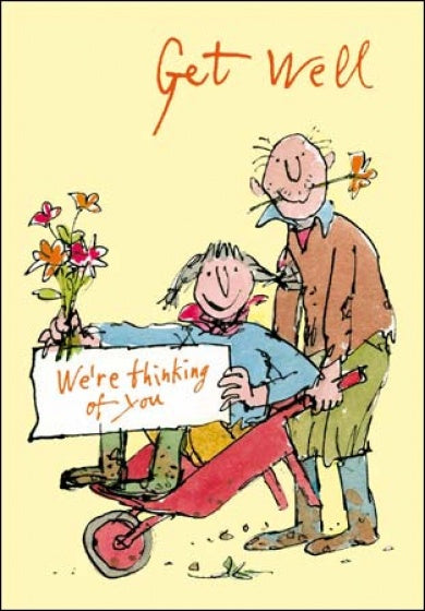 Get Well Wheelbarrow Quentin Blake Card