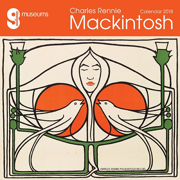 Glasgow Museums - Charles Rennie Mackintosh Wall Calendar 2018