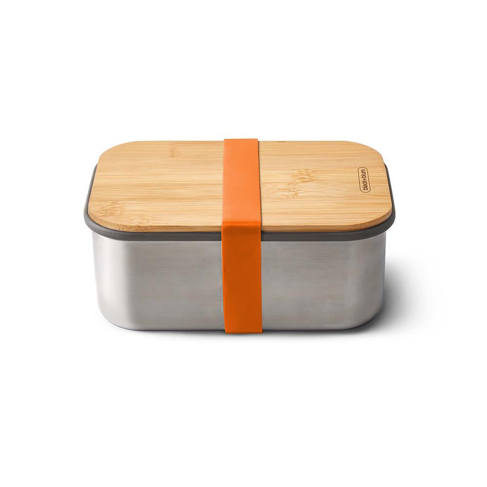 Stainless Steel & Orange Sandwhich Box Large
