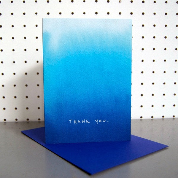 Thank you Blue Ombre Card