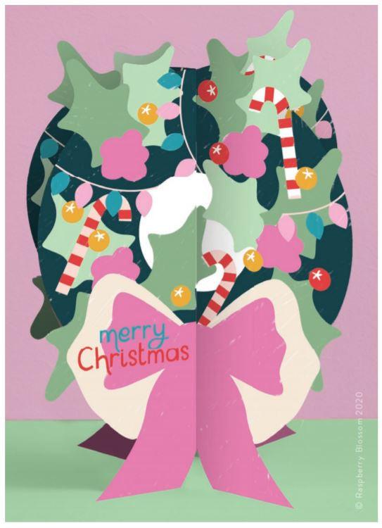 Christmas Wreath Fold-out Christmas Card
