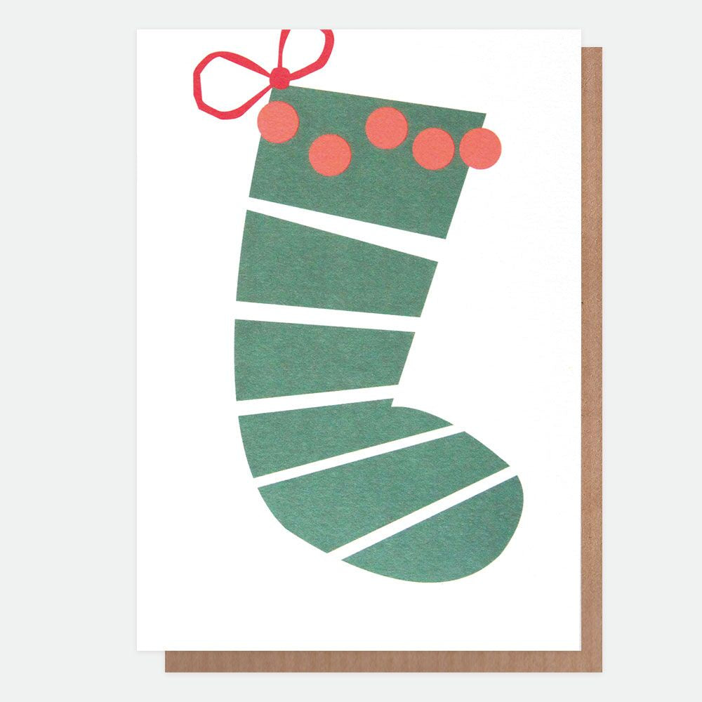 Merry Christmas Neon Stocking Charity Pack of 5 Cards
