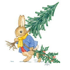 Bringing Home The Christmas Tree Pack 8 of Christmas Cards