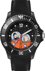 Tintin Watch - Tintin and Haddock on the Moon- Sports Strap - Medium