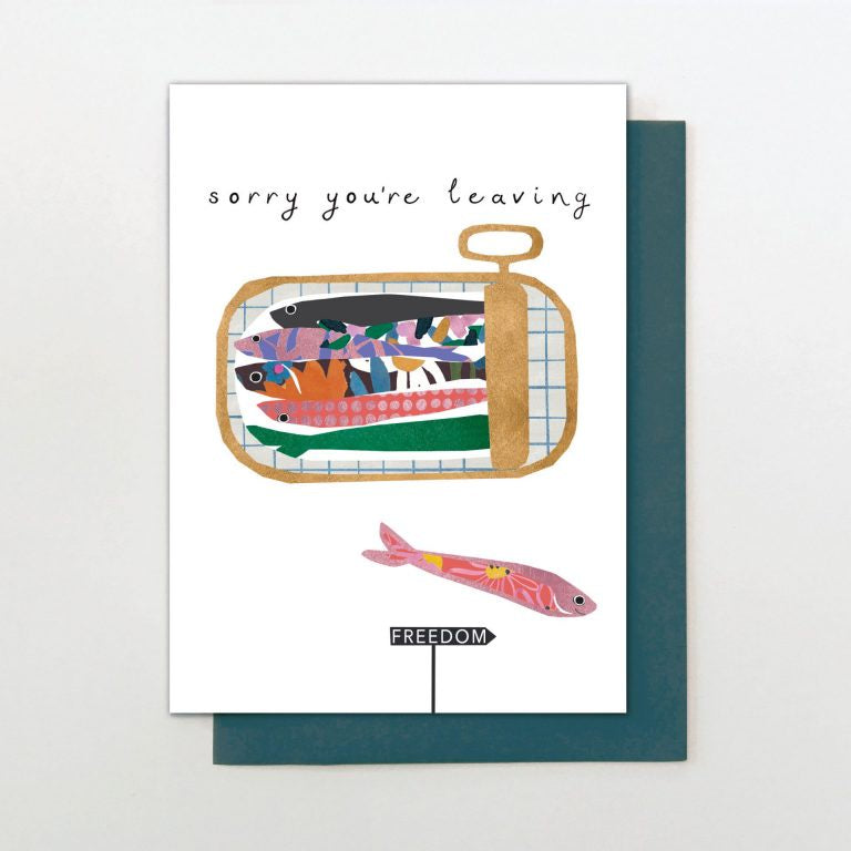 Sardines Sorry You're Leaving Card