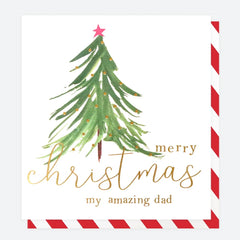 Amazing Dad Tree Christmas Card
