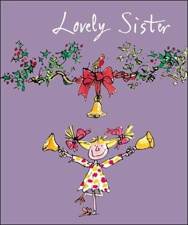 Sister Xmas Bells Christmas Card