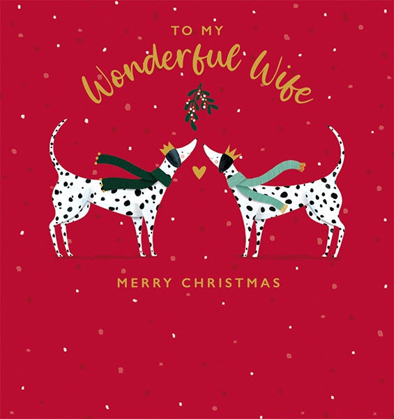 Wonderful Wife Dalmatian Christmas Card