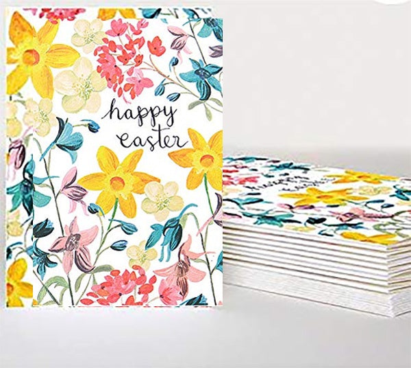 Happy Easter Floral Pack of Ten Cards
