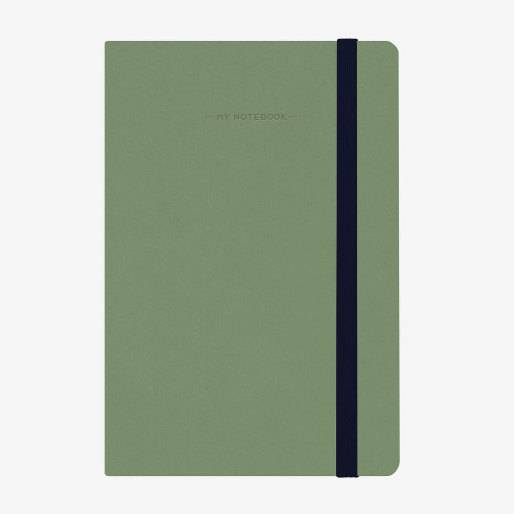 Medium Squared Vintage Green Notebook