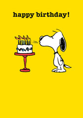 Happy Birthday Snoopy Cake Card