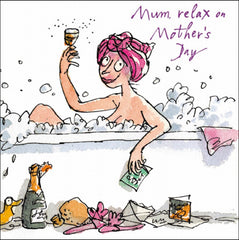 Quentin Blake Mum, Relax on Mother's Day Card