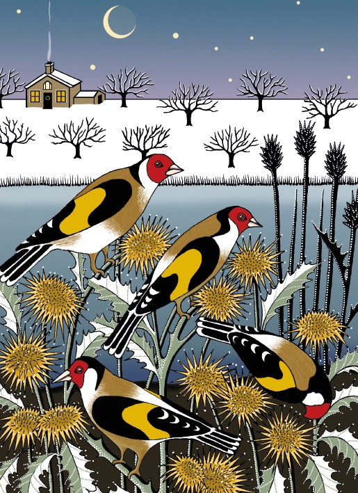 Goldfinch Garden 8 Pack Of Christmas Cards