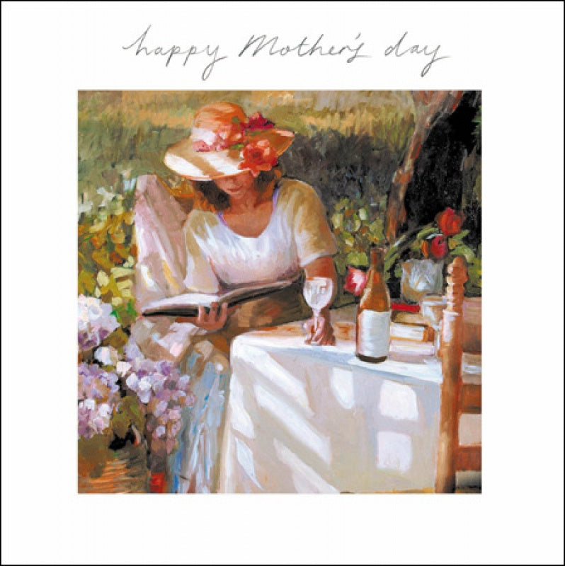 Happy Mother's Day Reading with Wine Card