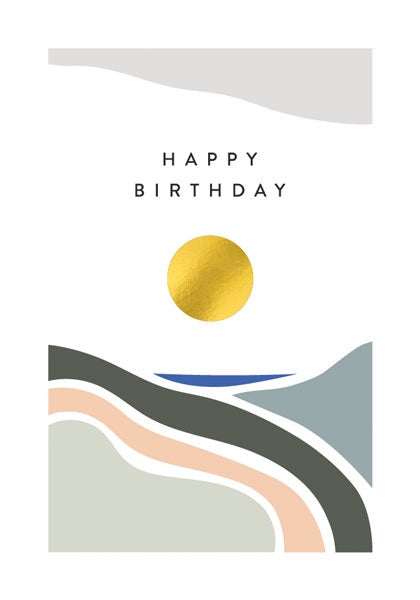 Golden Circle Birthday Card