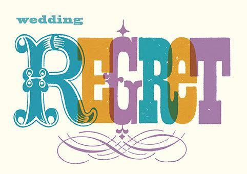 Wedding Regret Typography Card