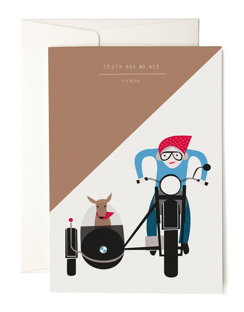 Youth Has No Age Motorbike Card