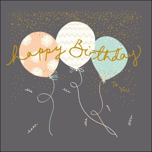 Balloons Happy Birthday Card