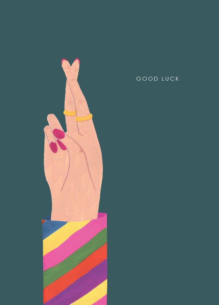 Fingers Crossed Good Luck Card