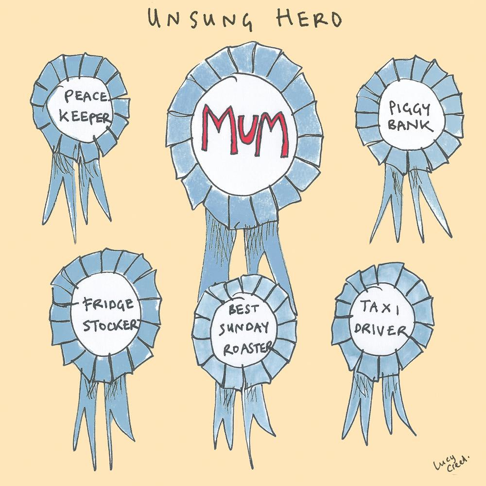Unsung Hero Rosette for Mum Card