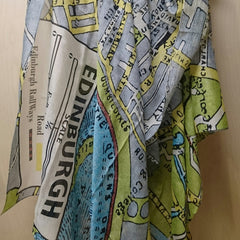 Screen Printed Edinburgh Map Scarf