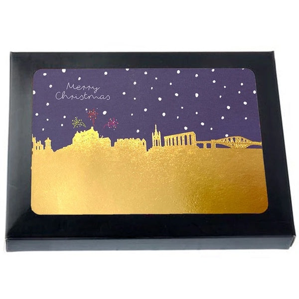 Edinburgh Skyline Christmas Card Box