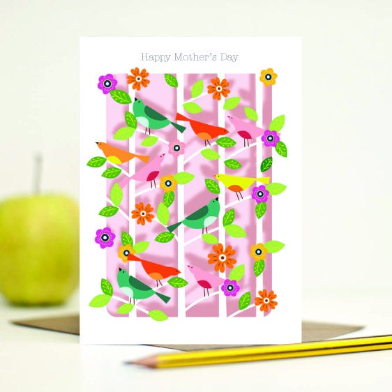Happy Mother’s Day Birds Lasercut Card - Paper Tiger