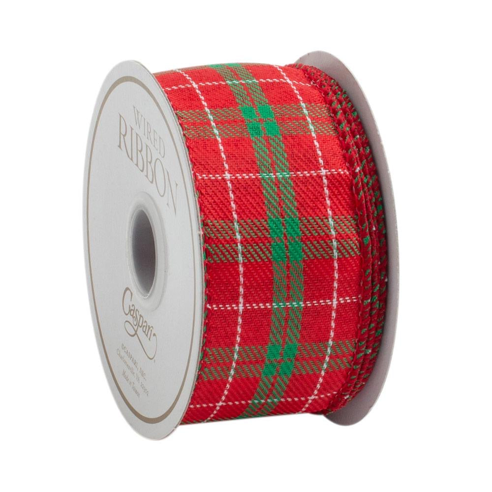 Red and Green Plaid Ribbon