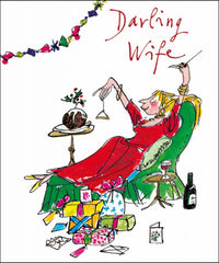 Quentin Blake Darling Wife Christmas Card