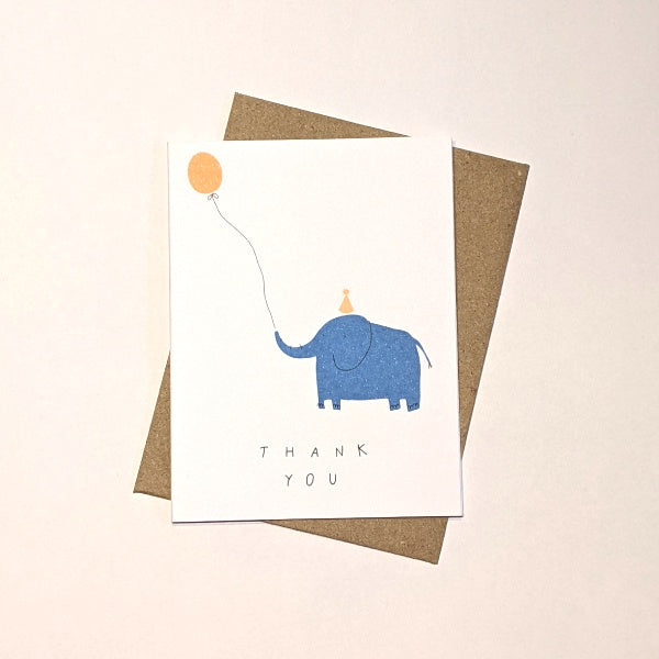 Balloon Elephant Thank You Pack of 8 Cards